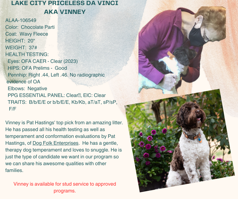 Lake City Priceless DaVinci Stud Information Page